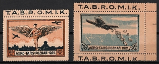 1946 Republic of Poland, Complete Set, Airmail, Corner Margins