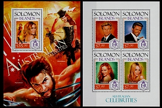 2014 Australian Celebrities, Solomon Islands, Souvenir Sheets