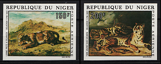 1973 Eugene Delacroix, Republic of the Niger, Airmail, Imperforate Variety