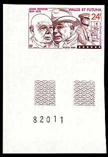 1989 Jean Renoir, 'The Great Illusion', Territory of the Wallis and Futuna Islands, Imperforate Variety, Corner Margin, Sheet Inscription