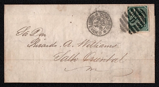 1879 (20 Oct) Letter sheet from Montevideo (Uruguay) to Salto (Paraguay), franked with 5c (Uruguay), canceled by Montevideo postmark. No arrival postmark