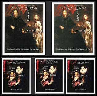 2000 The 400th Anniversary of Anthony Van Dyck, Republic of Sierra Leone, Souvenir Sheets
