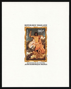 1980 90fr The Bicentenary of the Painter Jean Dominique Ingres, Togolese Republic, Airmail, Imperforate Proof Sheetlet