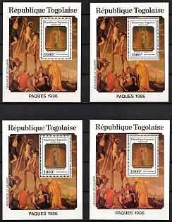 1986 Easter, Henri de Toulouse-Lautrec, Togolese Republic, Airmail, Souvenir Sheets