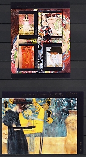 2014 The Great Artists: Gustav Klimt, Togolese Republic, Souvenir Sheets