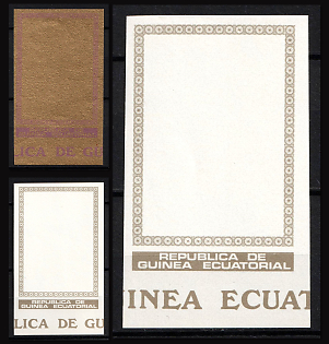 1972 Christmas, Republic of Equatorial Guinea, Airmail, Imperforate Trial Color Proofs, Margins