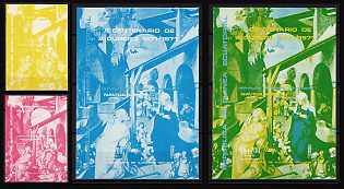 1972 Christmas, Republic of Equatorial Guinea, Airmail, Imperforate Trial Color Proofs