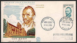 1956 (10 Nov) French Republic, 'Vincent Van Gogh', Commemorative First Day Cover franked with 30pf tied by 'Premier Jour Paris' Cancellation