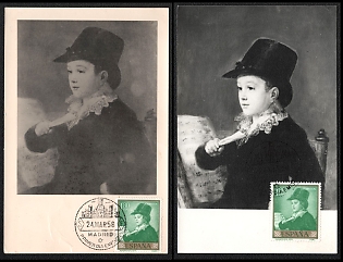 1958 (24 Mar) Kingdom of Spain, 'The Portrait of Mariano Goya' by Francisco De Goya', Commemorative First Day Picture Postcards Collection franked with 1.80cts tied by 'Primer Dia Emision' Cancellation, Thematic Group