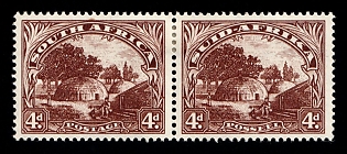 1927-30 4d Union of South Africa, British Colonies, Pair