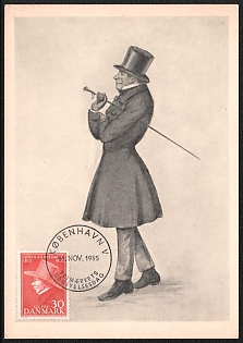 1955 (11 Nov) Kingdom of Denmark, '100th Anniversary of the Death of Philosopher Soren Kierkegaard', Commemorative Firts Day Picture Postcard franked with 30ore