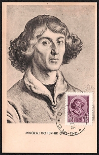 1952 (30 July) Republic of Poland, 'Portrait of Nicolaus Copernicus', Commemorative Picture Postcard franked with 1.15zl Postmark '1st Congress of Polish Science'