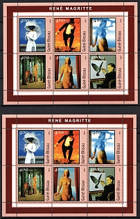 2001 Rene Magritte, Republic of Guinea-Bissau, Souvenir Sheets