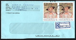1991 (15 July) Commonwealth of Dominica, 'Portrait of a Young Peasant' by Vincent Van Gogh', Cover franked with 60c