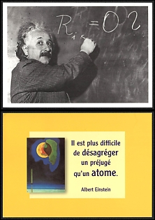 2005 (18 Apr) Italian Republic, '50th Anniversary of the Death of Albert Einstein' Commemorative Picture Postcards franked with 0.41e, Thematic Group