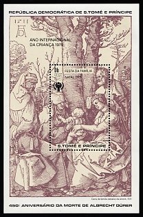 1979 25d Christmas, Democratic Republic of Sao Tome and Principe, Souvenir Sheet