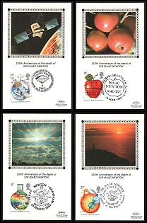 1987 (24 Mar) United Kingdom of Great Britain, '250th Anniversary of the Death of Sir Isaac Newton', Commemorative Picture Postcards, Thematic Group
