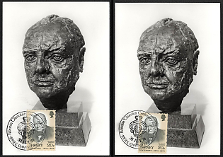 1974 (31 July) Bailiwick of Jersey, '100th Anniversary of the Birth of Konrad Adenauer', Commemorative Picture Postcards franked with 20p, Thematic Group