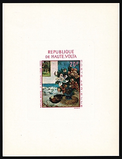1968 'Still Life with Mandolin', Paul Gauguin, Republic of Upper Volta (Burkina Faso), Proof Sunken Sheetlet