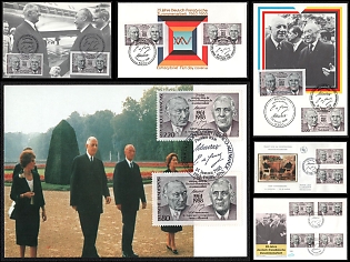 1988 (14 Jan) Federal Republic of Germany (FRG), '25 Years of the Franco-German Cooperation Agreement', Commemorative First Day Covers and Postards Collection, Small Thematic Collection