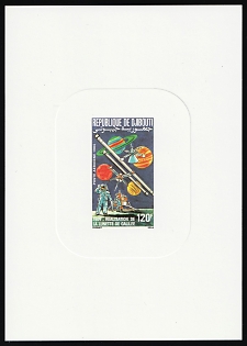 1984 120fr 375th Anniversary of the Completion of Galileo's Telescope, Republic of Djibouti, Proof Sunken Sheetlet