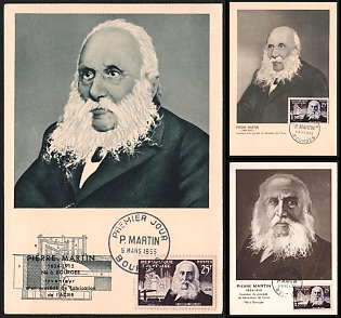 1955 (5 Mar) French Republic, 'Pierre Martin, Inventor of the Steel Manufacturing Process', Commemorative First Day Picture Postcards Collection franked with 25f tied by 'Premier Jour Bourges', Thematic Group