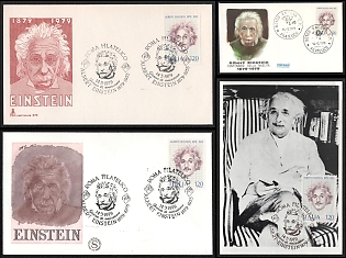 1979 (14 Mar) Italian Republic, '100th Anniversary of the Birth of Albert Einstein', Commemorative First Day Covers Collection and Picture Postcard franked with 120c, Thematic Group
