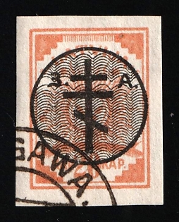 1919 20k West Army, Russia, Civil War, JELGAVA Postmark
