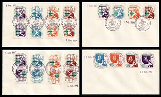 1957 Lithuania, Baltic DP Camp, Jamboree Scouts, Displaced Persons Camp, Covers, Special Cancellations