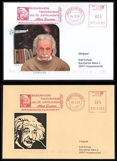 2000 Federal Republic of Germany (FRG), 'Albert Einstein is the Most Prominent Personality of the 20th Century', Commemorative Postcards, Thematic Group