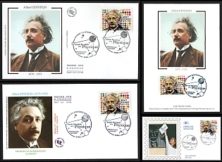 2005 (16 Apr) French Republic, '50th Anniversary of the Death of Albert Einstein', Commemorative First Day Covers and Postcard Collection franked with 0.53e tied by 'Premier Jour Paris' Cancellation, Thematic Group