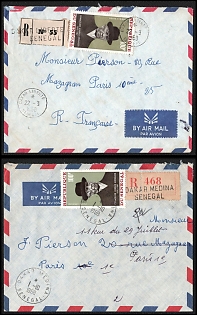 1968 Republic of Senegal, 'Konrad Adenauer', Commemorative Airmail Covers franked with 100f, Thematic Group