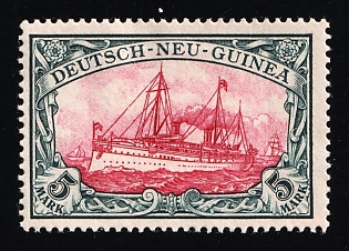 1901 5m New Guinea, German Colonies, Kaiser’s Yacht, Germany