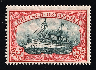 1908 3r East Africa, German Colonies, Kaiser’s Yacht, Germany