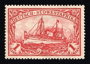 1901 1m South West Africa, German Colonies, Kaiser’s Yacht, Germany