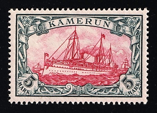 1900 5m Cameroon, German Colonies, Kaiser’s Yacht, Germany