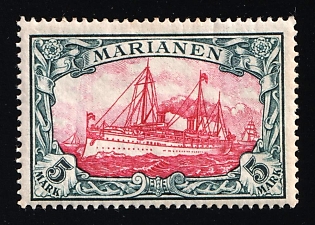 1901 5m Mariana, German Colonies, Kaiser’s Yacht, Germany