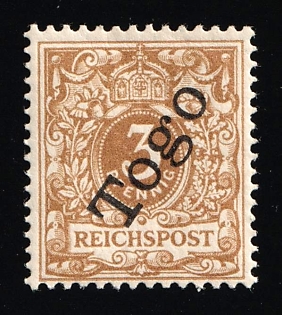 1898 3pf Togo, German Colonies, Germany, Complete Set, Light Brown Color