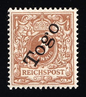 1898 3pf Togo, German Colonies, Germany, Complete Set, Brown Ochre Color