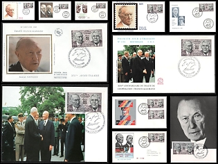 1988 (14 Jan) Federal Republic of Germany (FRG), '25 Years of the Franco-German Cooperation Agreement', Commemorative First Day Covers and Postards Collection, Small Thematic Collection
