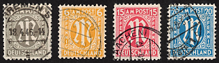 1945 American and British Zones (Bizone), Allied Occupation, Germany, Lot of Variations of Perforation, Signed