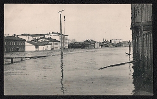 1908 'Flood in Moscow in April 1908. Kulakovskaya Embankment', Russian Empire, Picture Postcard, Mint