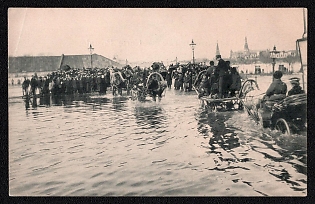 1908 'Flood in Moscow in April 1908. Bolotnaya Square', Russian Empire, Picture Postcard, Mint