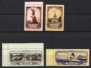 1953 Views of Leningrad (2nd issue), Soviet Union, USSR, Russia, Margins, Complete Set