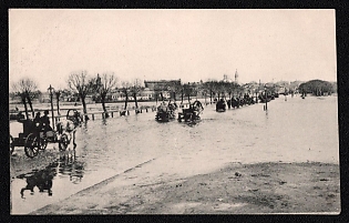 1908 'Flood in Moscow in April 1908. Krymsky Val', Russian Empire, Picture Postcard, Mint