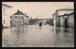 1908 'Flood in Moscow in April 1908. View from the Salt Yard to the Swamp', Russian Empire, Picture Postcard, Mint