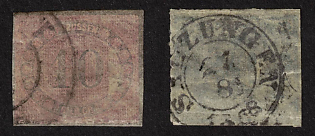 1866 10Pf - 30Pf, Prussia, German States, Germany, complete Set, Certificate