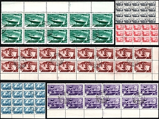 1949 Sport in the USSR, Soviet Union, USSR, Russia, Part Sheet, Margins, Kyiv Postmark