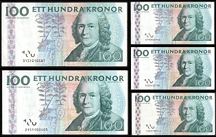2001-12 Kingdom of Sweden, 'Banknotes of Sweden. Carl Linnaeus'