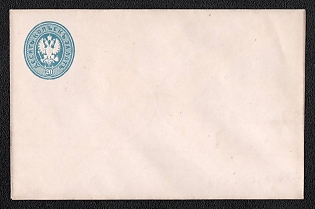 1868 20k Stamped Envelope, Postal Stationery, Blue, 115x75mm, 2nd edition, 8th Issue